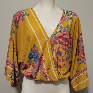 Small * Cropped Blouse * Kimono Dolman Sleeves * Flying Tomato